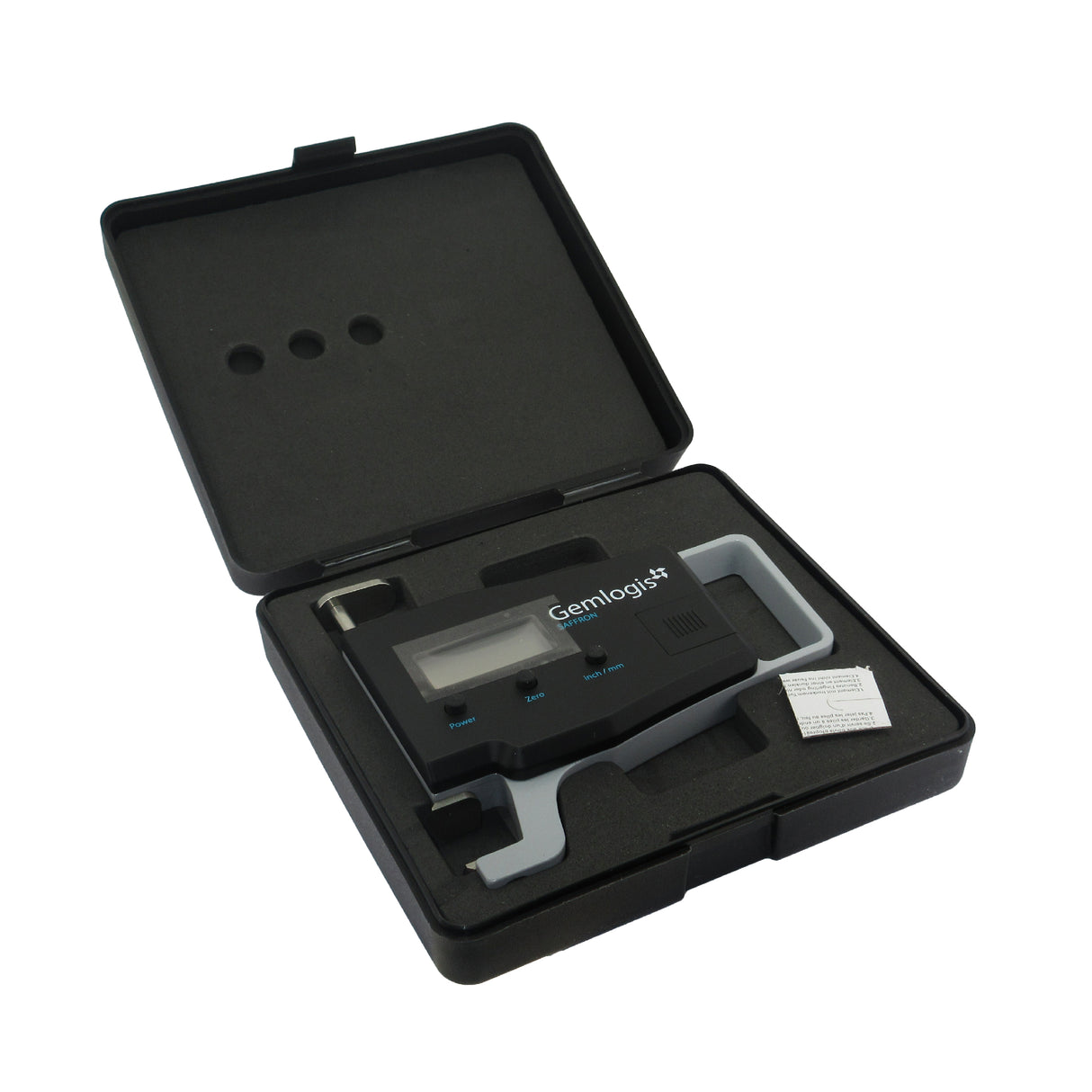 Gemstone measuring tool with tweezer function