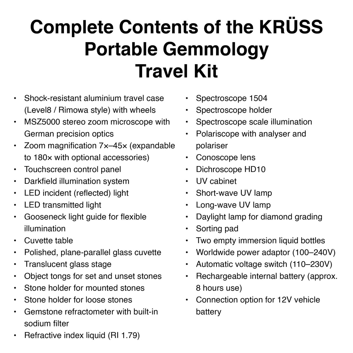 Krüss Gem Travel Lab Pro2