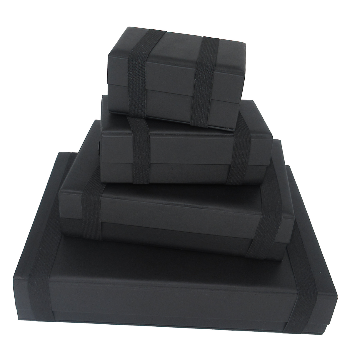 Leather Stock Keeping Boxes - Black