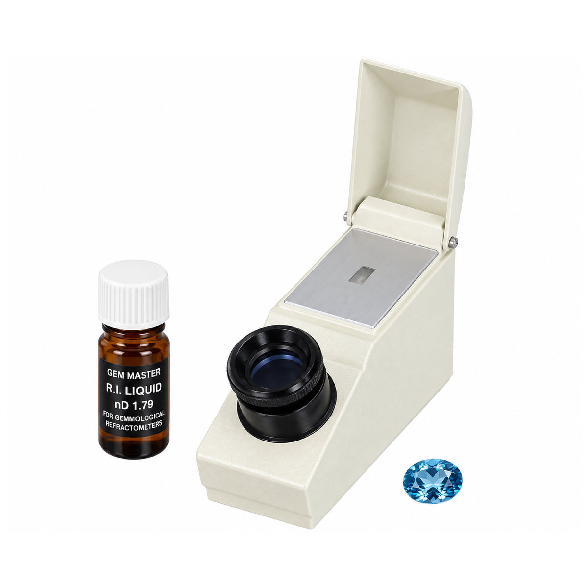 Professional gemological refractometer for gemstone refractive index testing