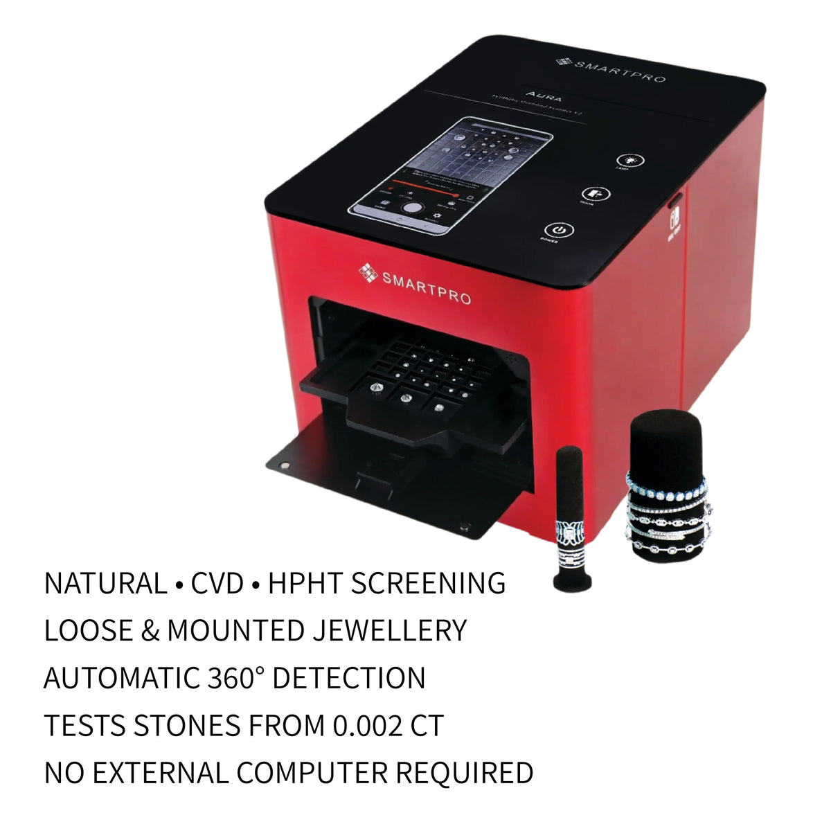SmartPro Aura V3 ring and jewellery testing attachment
