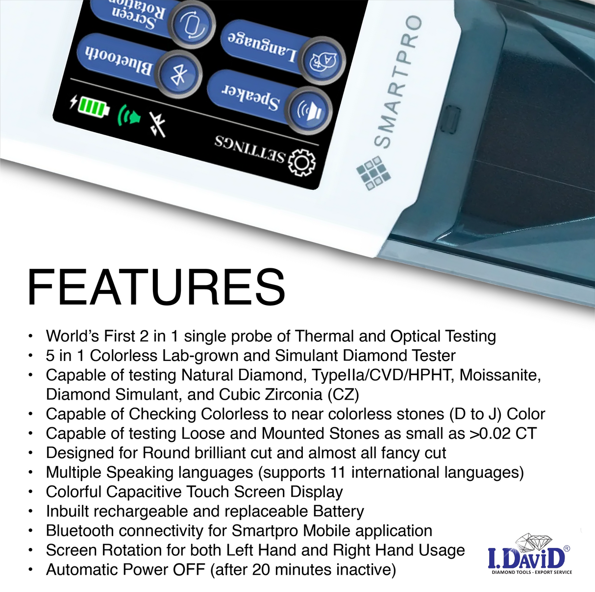 SmartPro MAX - 5 in 1 Diamond Tester
