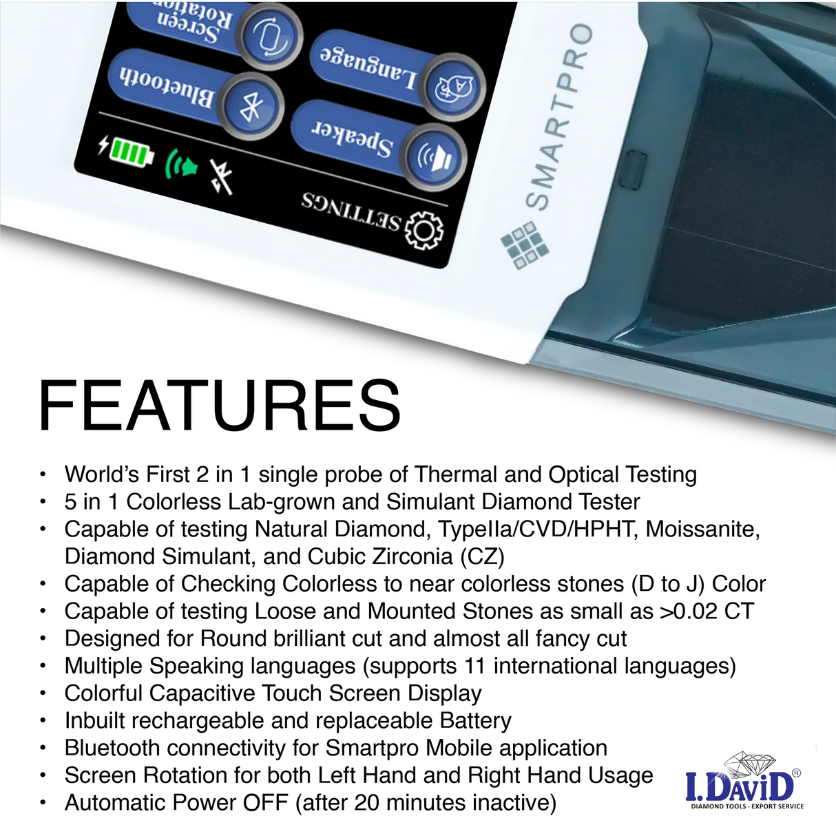 MAX™ by Smartpro - 5 in 1 Diamond Tester