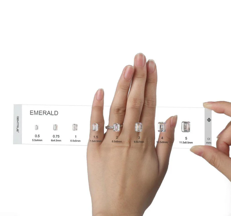 diamond shape display kit with multiple cuts and sizes