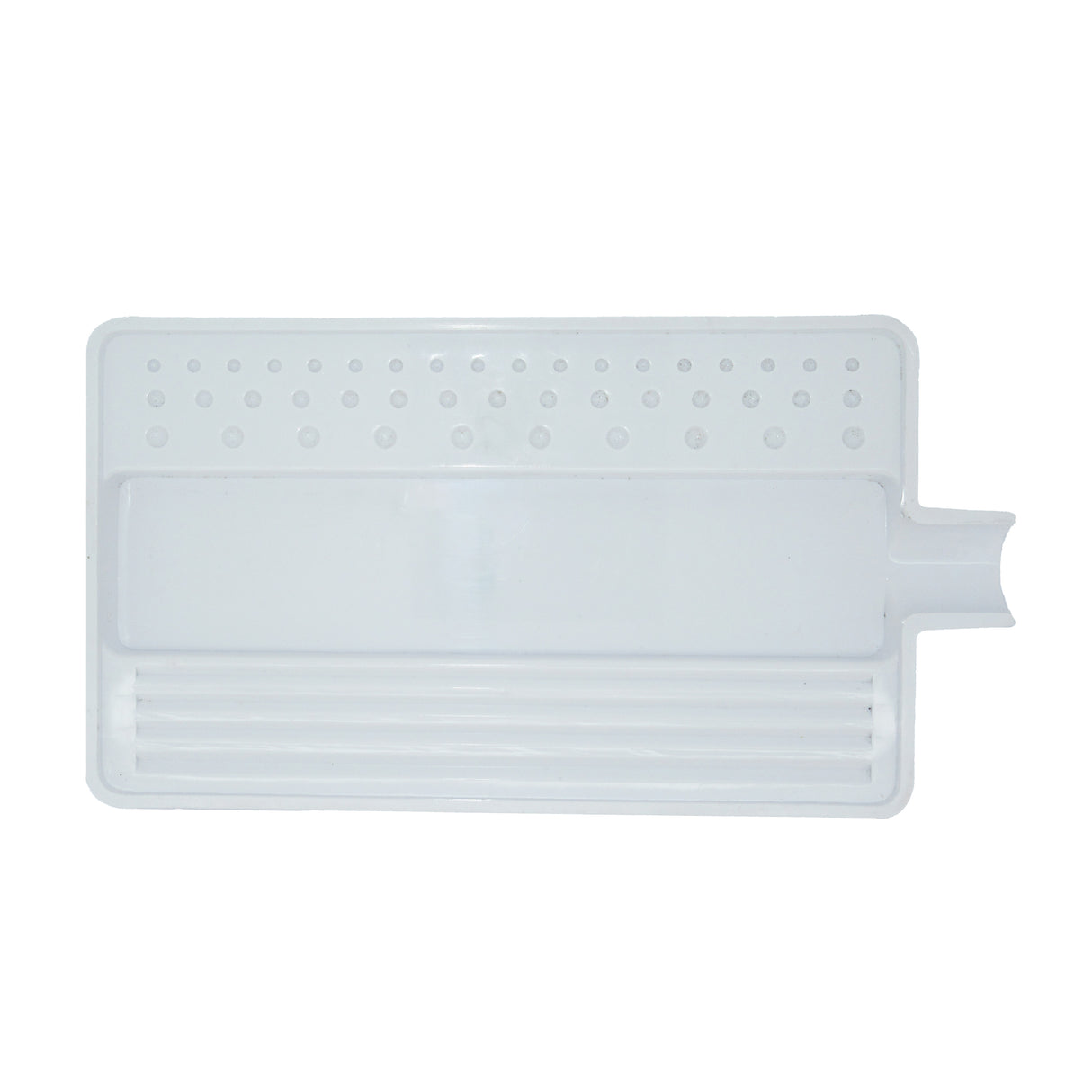 White diamond sorting tray for gemstone grading and handling