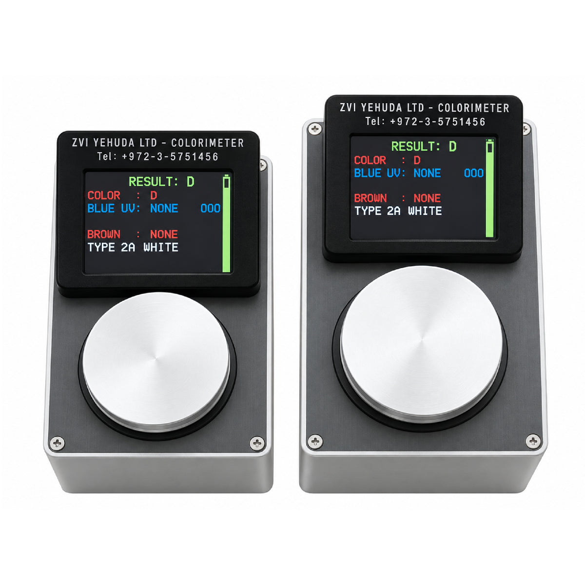 ZVI Yehuda rough diamond colorimeter F-50 and F-1000 models