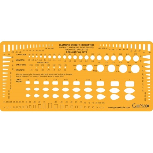 Diamond Weight Estimator - yellow template - #2022