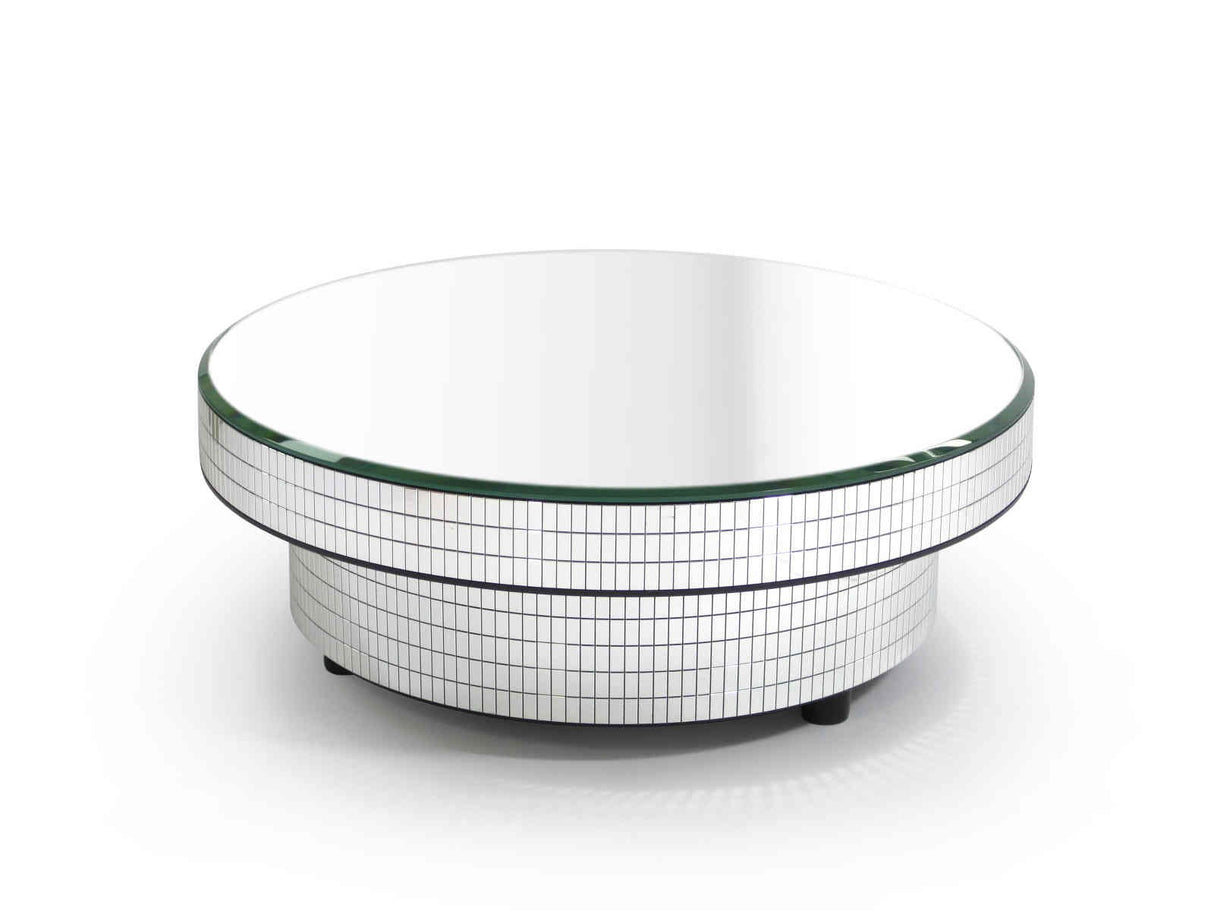 Turntable w/ Top Mirror Jewelry Display - silver - Ø185mm