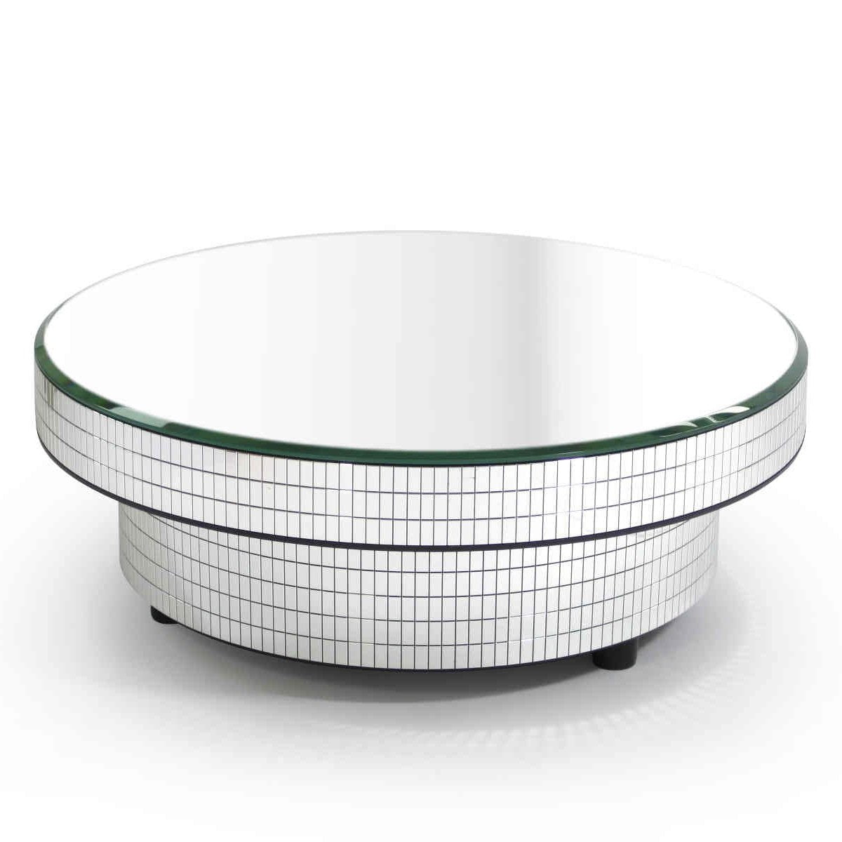 Turntable w/ Top Mirror Jewelry Display - silver - Ø185mm