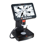 GEMAX Pro II-XL microscope photographing gemstones, digital microscope with HD screen for jewelry inspection