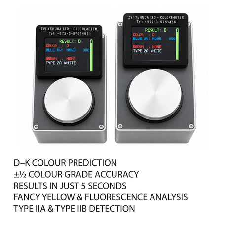 Professional rough diamond colorimeter for D-K colour prediction