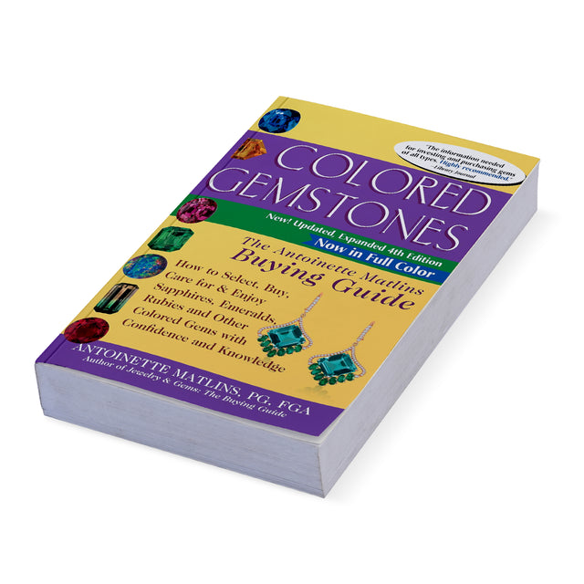 Colored Gemstones Buying Guide 4th Edition softback book by Antoinette Matlins, gemstone buying and evaluation guide, 242 pages