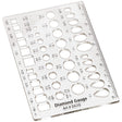Diamond gauge pocket template with 5 gemstone shapes