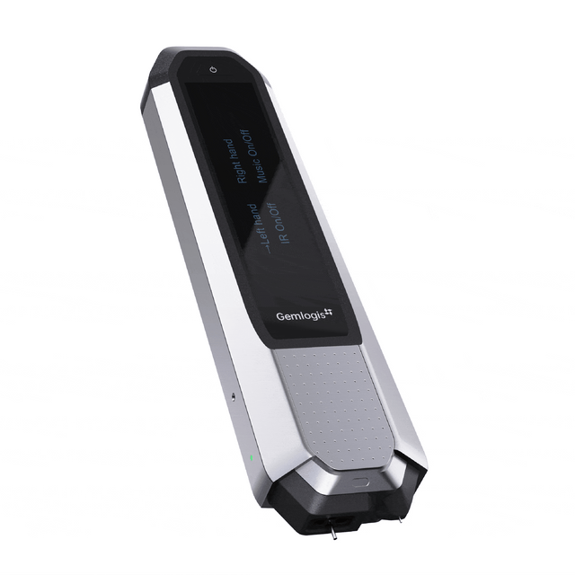 Animated demonstration of the Gemlogis Belize Pro diamond and moissanite combination tester in use