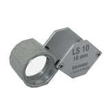 Harald Schneider LS10 professional gemstone magnifier in silver
