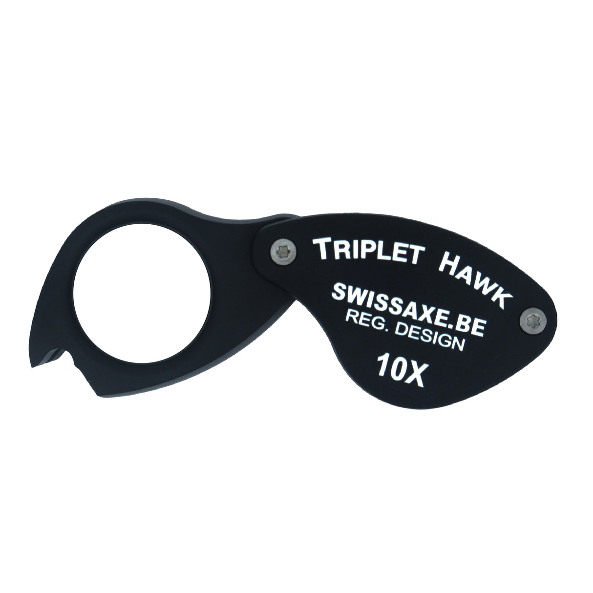 10x triplet loupe with achromatic and aplanatic optical lens design