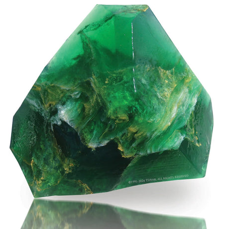 Emerald Black Forest™ SoapRocks® handmade green gemstone glycerin soap, balsam fir scented natural artisan soap with botanical extracts