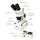 KSW4000 binocular gemmological microscope with 10x and 30x magnification