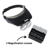 professional headband magnifier with light for jewelry making and precision tasks