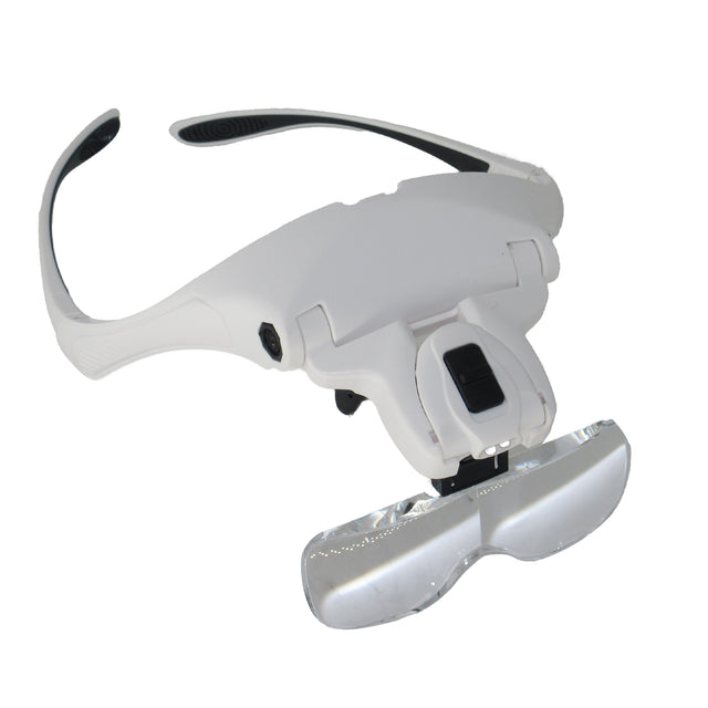 professional head mounted magnifier visor for electronics repair and precision work