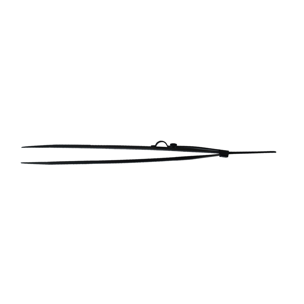 Swiss made black gemstone tweezers close up