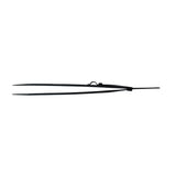 Swiss made black gemstone tweezers close up