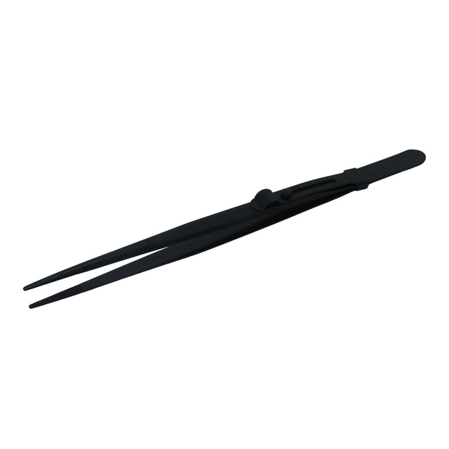 Favorite black Swiss made diamond lock tweezers 16cm