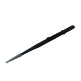 Black jewelry tweezers with locking mechanism