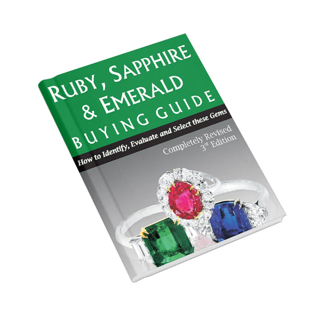 Ruby, Sapphire & Emerald Buying Guide 3rd Edition softback book by Renée Newman, G.G., gemstone identification guide, 157 pages