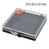GelBox CPKS7515 precision parts storage case, 75x55x15mm, 3x3mm grid, ABS body, conductive PS lid size
