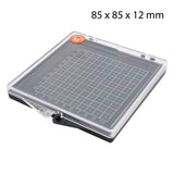 GelBox CPKS8512 precision parts storage case, 85x85x12mm, 3x3mm grid, ABS body, conductive PS lid