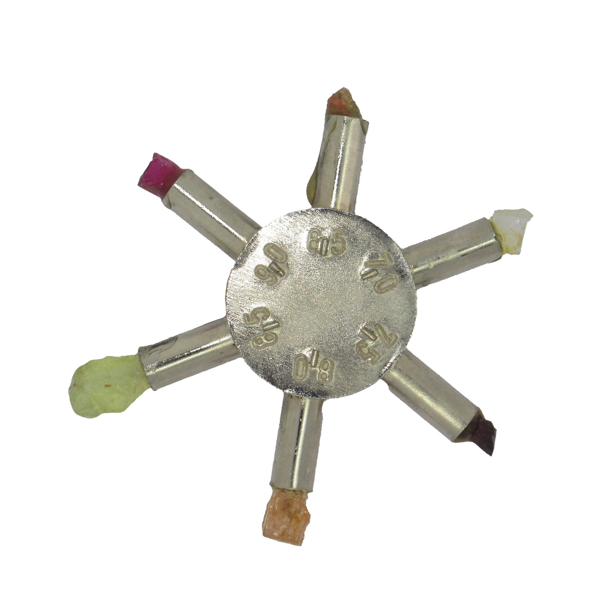 gemstone hardness reference set with ruby chrysoberyl garnet quartz and opal