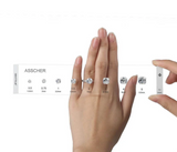 engagement ring try on kit with diamond selector stones