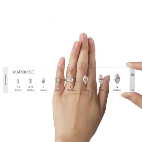 Jewelry display kit with cubic zirconia stones and try-on rings