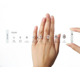 Engagement ring sizing tool with different metal color rings