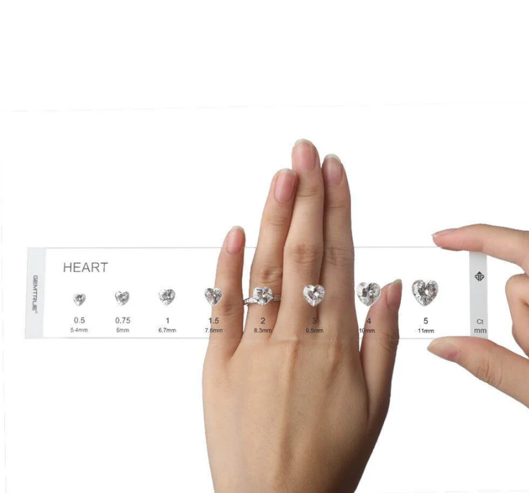 Jewelry consultation tool for diamond size and shape selection