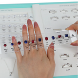 Close-up of 925 sterling silver and gold-plated ring settings in Jewelry Builder Kit