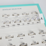 Premium jewelry display system with interchangeable acrylic stone strips