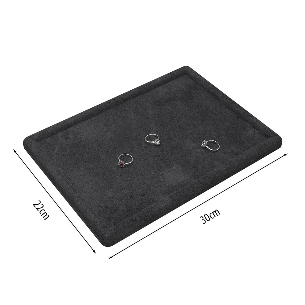 Luxury black velvet display tray for diamond jewellery
