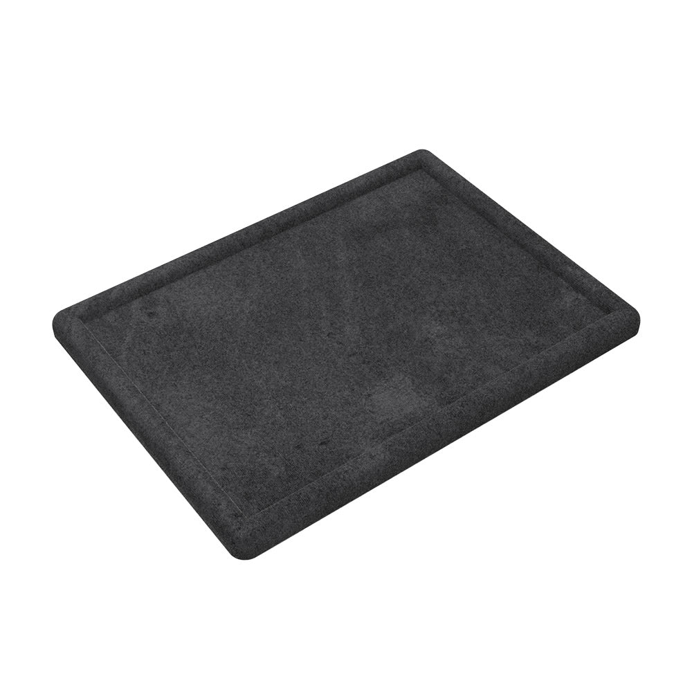 Soft black velvet tray for showcasing fine diamond pieces