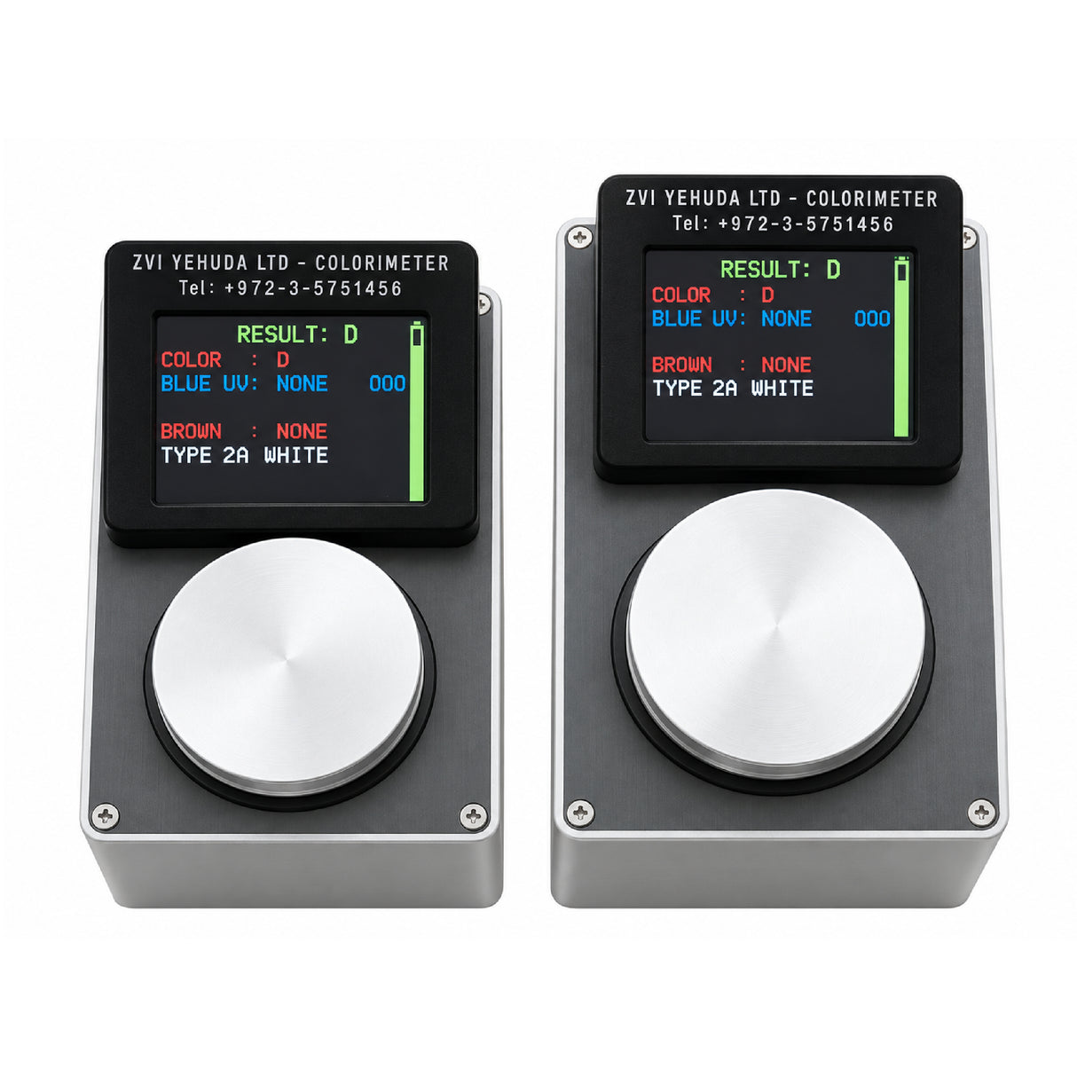 ZVI Yehuda rough diamond colorimeter F-50 and F-1000 models